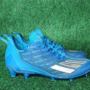 Adidas Adizero Team Football Cleats Big Mood Cyan Blue GX7892 Men's Size 8.5